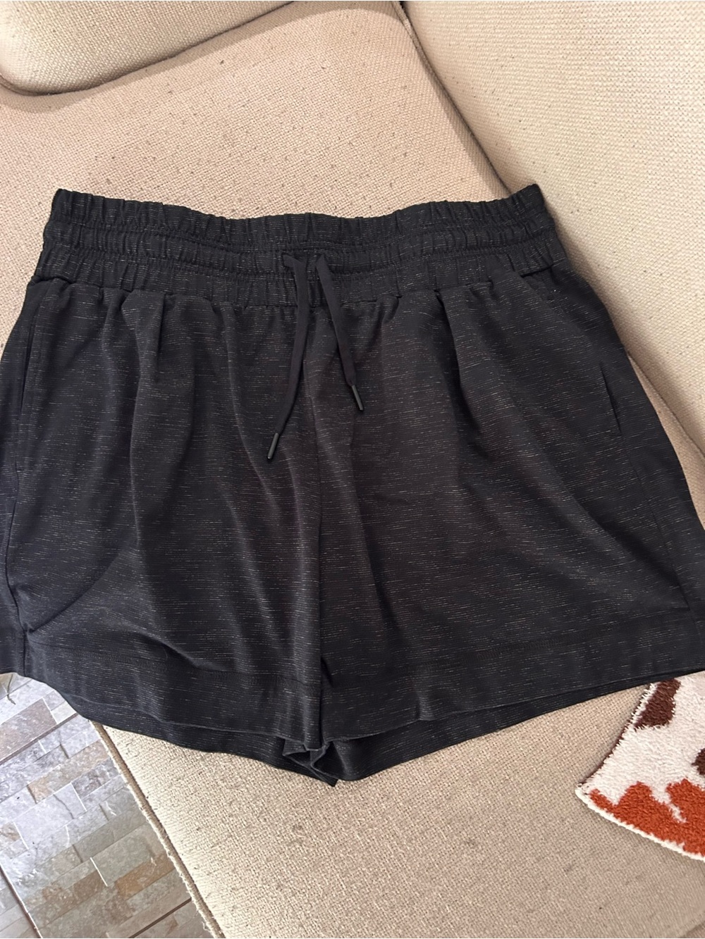 Mondetta Black Heathered Athletic Pull-On Shorts XL Sporty